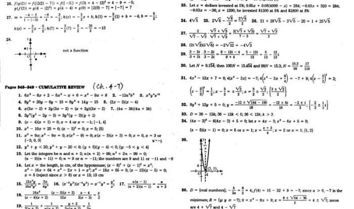 Glencoe algebra 2 chapter 1