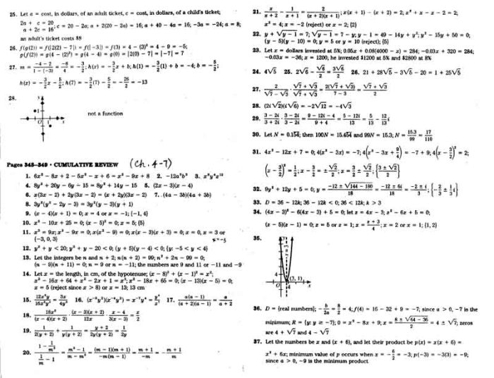 Glencoe algebra 2 chapter 1