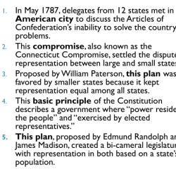 Compromises of the constitutional convention worksheet