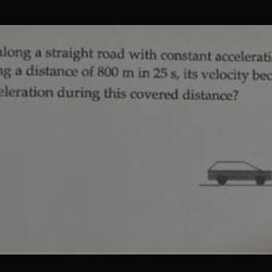 A car moves along a horizontal road with constant velocity