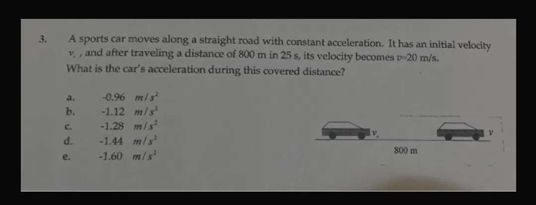 A car moves along a horizontal road with constant velocity