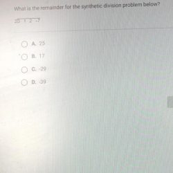 Remainder synthetic division problem below