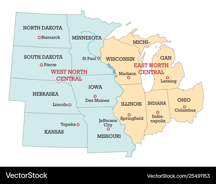 Midwest states and capitals and abbreviations