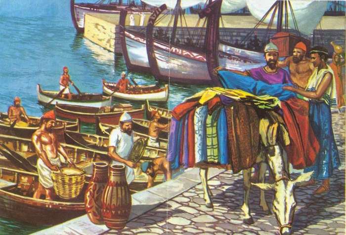 Which group living in canaan included skilled sailors and traders